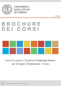 Brochure dei corsi  - Corso di Laurea in Tecniche di Radiologia