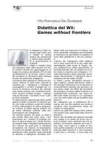 Didattica del Wii: Games without frontiers