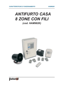 antifurto casa 8 zone con fili