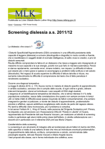 Screening dislessia as 2011/12 - Liceo Statale Martin Luther King