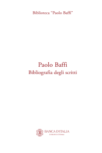 Paolo Baffi - Banca d`Italia