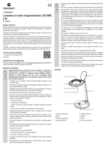 Lampada con lente d`ingrandimento LED SMD 5 W