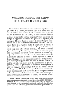 volgarismi notevoli nel latino di s. cesario di arles 0543