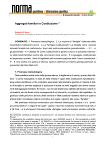 Aggregati familiari e Costituzione (*)