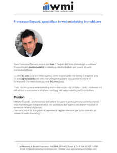 Francesco Bersani, specialista in web marketing