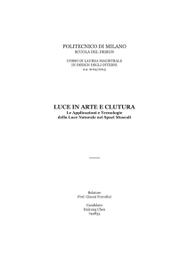 LUCE IN ARTE E CLUTURA