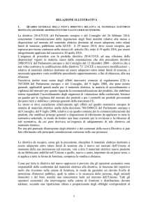 RELAZIONE ILLUSTRATIVA La direttiva 2014/35/UE del