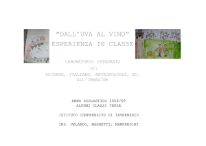 “dall`uva al vino” esperienza in classe