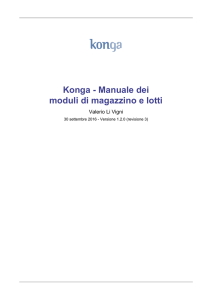 Konga - Manuale dei moduli di magazzino e lotti