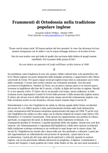 Frammenti di Ortodossia nella tradizione popolare inglese