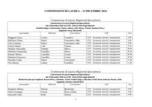 commissioni di laurea – 13 dicembre 2016