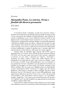 Alessandro Prato, La retorica. Forme e finalità del discorso persuasivo