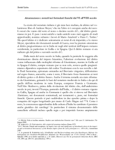 Amanuenses e notarii nei formulari franchi dal VI all`VIII