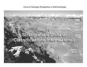Stratigrafia ed Unità di Classificazione Internazionali