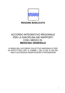 Accordo Integrativo Regionale per la Medicina