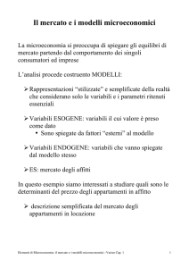 Il mercato ei modelli microeconomici