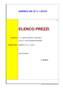 elenco prezzi - Azienda USL 2 Lucca