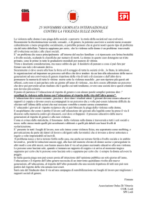 25 novembre giornata internazionale contro la violenza sulle donne.