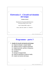 Elettronica I – Circuiti nel dominio del tempo