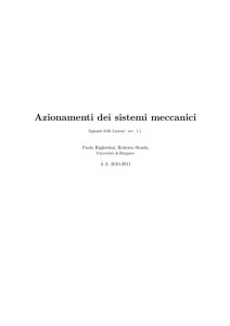 Azionamenti dei sistemi meccanici