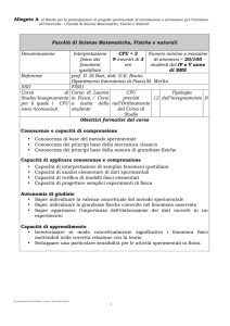 obiettivi formativi - scienze - bando scuole superiori