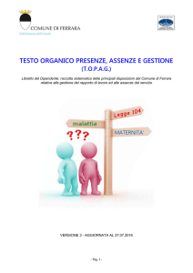 testo organico presenze, assenze e gestione