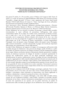 Sintesi Incontri Generali: Sessualità e disagio giovanile