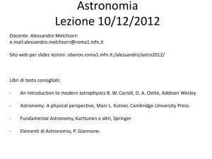 Astronomia Lezione 10/12/2012