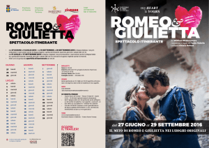 Locandina di Romeo e Giulietta spettacolo itinerante