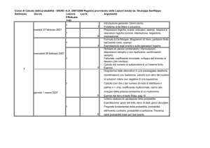 Corso di Calcolo delle probabilità - Università degli Studi di Palermo