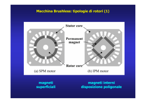Macchina Brushless: tipologie di rotori (1) magneti superficiali