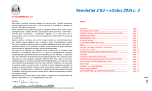 Newsletter SIGU - Ottobre 2014 n.3