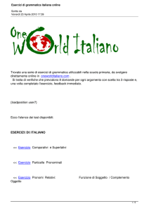 Esercizi di grammatica italiana online