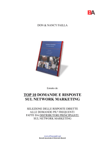 TOP 10 DOMANDE E RISPOSTE SUL NETWORK MARKETING