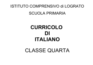 PROGRAMMAZIONE DI ITALIANO CLASSE QUARTA