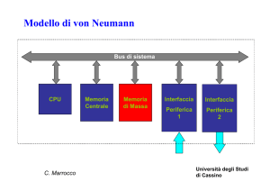 Il modello di Von Neumann: le unità di memoria di massa e