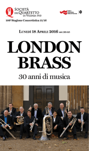 il programma di sala del concerto - Società del Quartetto di Vicenza