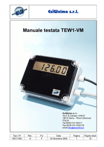 Manuale testata TEW1-VM