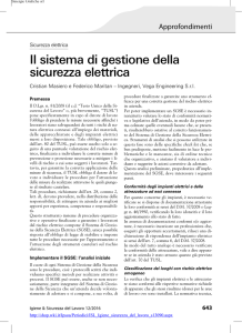 Il Sistema di Gestione della Sicurezza Elettrica