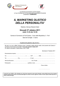 Programma e scheda adesione - Camera di Commercio di Forlì