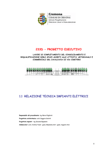 233d - progetto esecutivo 1.1 relazione tecnica impianti elettrici