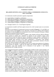 Commissione consultiva - Consiglio Nazionale Forense