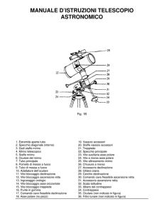 manuale d`istruzioni telescopio astronomico