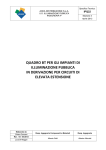 QUADRO BT PER GLI IMPIANTI DI ILLUMINAZIONE PUBBLICA IN