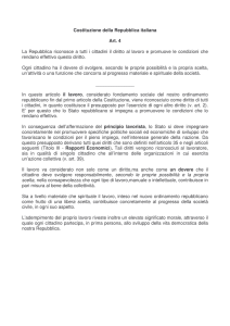 Costituzione della Repubblica italiana Art. 4 La Repubblica