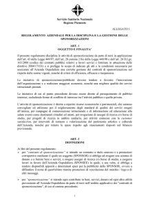 Regolamento aziendale per la disciplina e la gestione