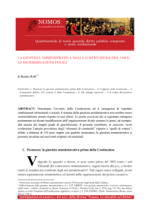 Renato Rolli, La giustizia amministrativa nella Costituzione del 1948