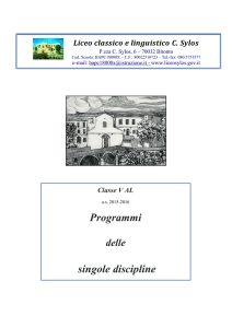Programmi - Liceo Classico "Carmine Sylos"