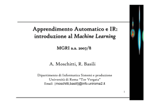 introduzione al Machine Learning - Università degli Studi di Roma
