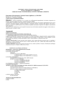 ANATOMIA UMANA APPLICATA